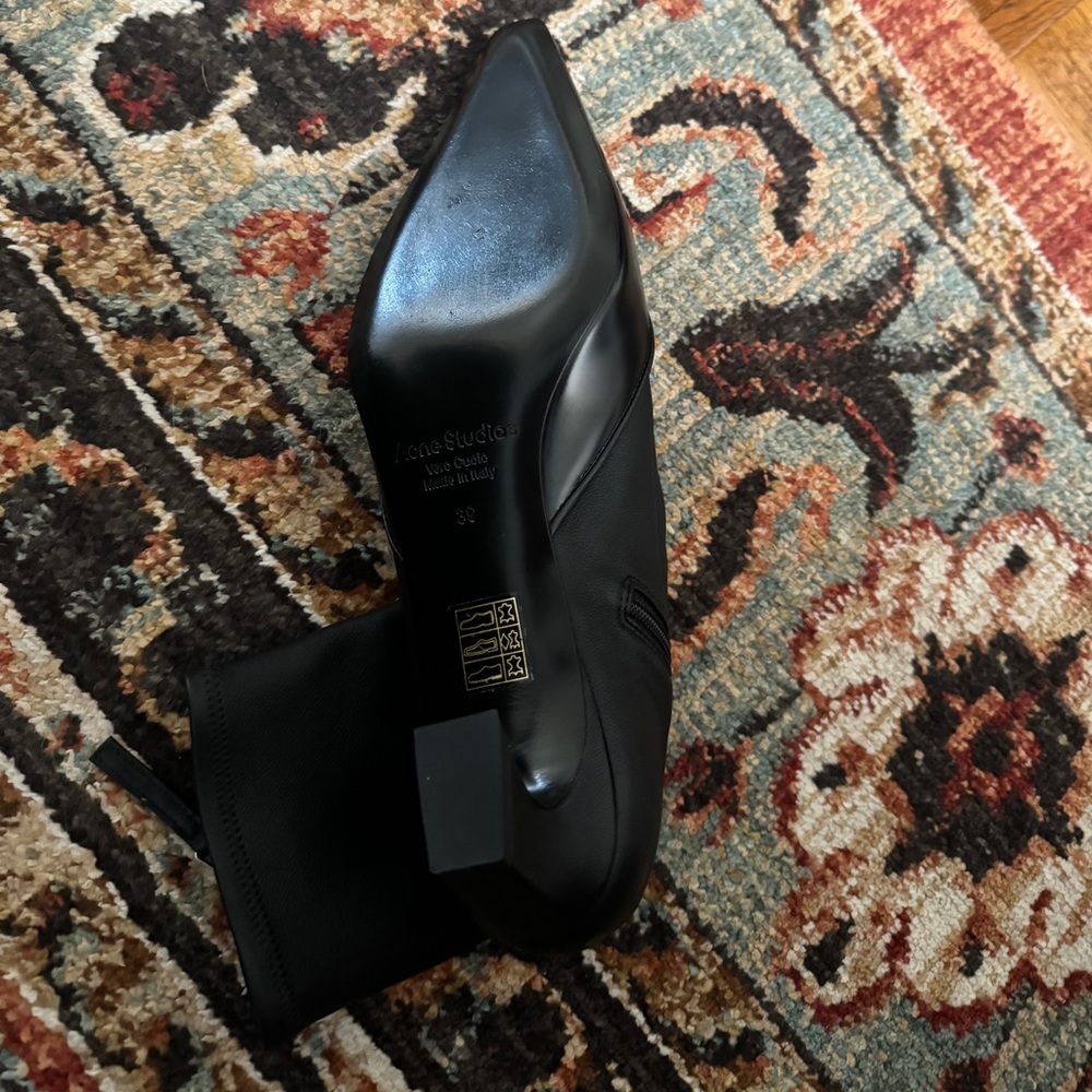 Acne Studios Heeled Ankle Boots Bano - Picture 3 of 5